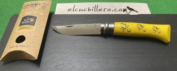 Navaja Opinel Nº8 dibujo conmemorativo del tour de francia