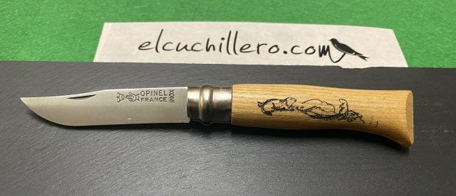 Navaja Opinel Nº8 dibujo de unas nutrias